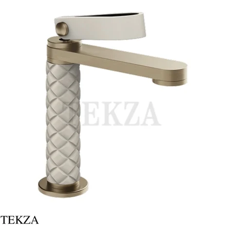Gessi Pelle Laccetto Смеситель для раковины, без гарнитура, 78402-432, Crème/Finox Br. Nickel