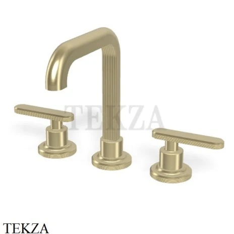 FIMA Carlo Frattini Park LineСмеситель для раковины 3 отв, с донным клапаном F1301HS, Brushed Champagne