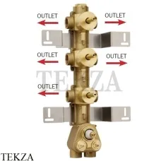 Bossini Встраиваемая часть для термостатического смесителя на 5 потребителей Z030210000