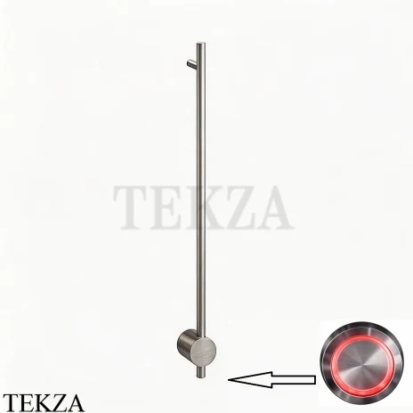 BRONER BRUNO H Электрический полотенцесушитель 80 с кнопкой, BR.007.080.0000.S, сталь сатин