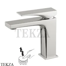 FIMA Carlo Frattini Zeta Смеситель для раковины, с донным клапаном F3961NSN, Brushed nickel
