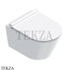 Catalano Zero Унитаз подвесной без ободка, торнадо Silentech, сиденье микролифт 0111500001, белый глянец