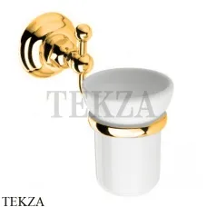 Nicolazzi CLASSICI Стакан настенный, керамика белая 1488GO, золото глянец Gold 24k Nicolazzi CLASSICI Стакан настенный, керамика белая 1488GO, золото глянец Gold 24k