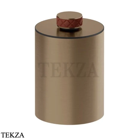 Gessi Pelle Tresse Ведерко, корзина для мусора, 78690-447, Red Cherry/ Coffee Bronze Br. PVD