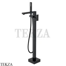 Boheme Qubic Смеситель для ванны напольный, с гарнитуром 479-B, черный матовый