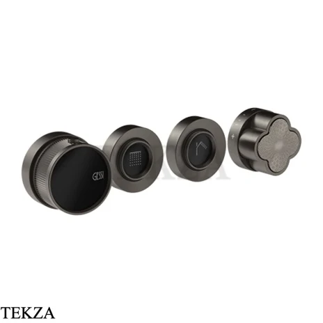 Gessi Ludovica Термостат для душа на 2 потока, внешняя часть 76334-707, black хром Brush