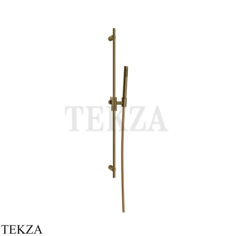 Gessi ANELLO Штанга в комплекте с душевой лейкой 63484-791, Deep Bronze Br. PVD