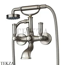 Bossini LIBERTY Смеситель для ванны, с гарнитуром Z001103.094, никель Brushed