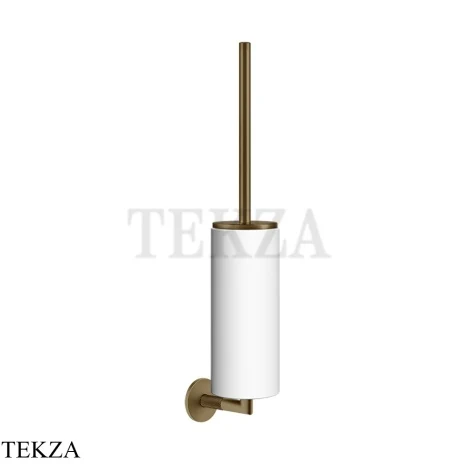 Gessi ANELLO Туалетный ершик настенный, композит белый 63719-791, Deep Bronze Br. PVD