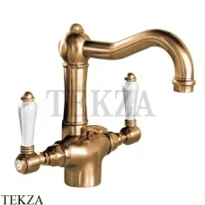 Nicolazzi P.M.BLANC Смеситель для раковины, с донным клапаном, 1432BZ18, бронза classic