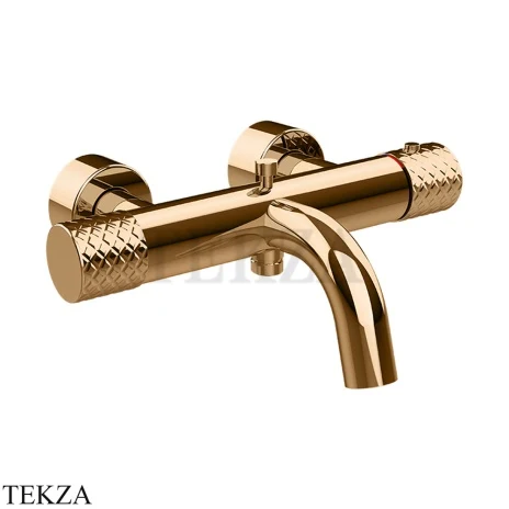 Gessi Habito INTRECCIO Термостатический смеситель для ванны с изливом 70113-735, Warm Bronze PVD