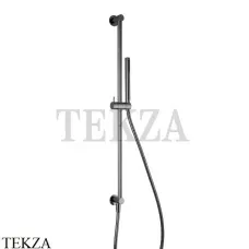 FIMA Carlo Frattini Wellness Душевая штанга, ручной душ латунь, вывод F2009CN, Black chrome