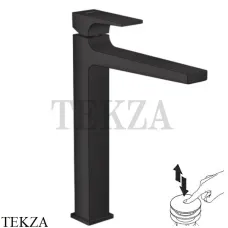 Hansgrohe Metropol Смеситель для раковины 260, с донным клапаном Push-Open 32512670, черный матовый