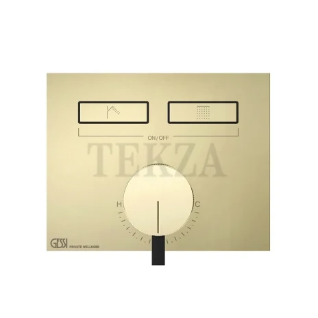 Gessi HI-FI Однорычажный смеситель, на 2 потока, внешняя часть 63079-710, шампань глянец