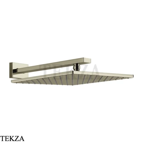 Gessi Rettangolo shower Верхний душ с кронштейном 15185-720, Nickel PVD