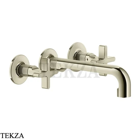 Gessi INCISO+ Смеситель для раковины на три отверстия, внешняя часть 58190-720, Nickel PVD