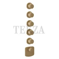 Gessi Ingranaggio-Anello Термостат для душа, 5 потоков, внешняя часть 43240-726, Warm Bronze Br