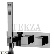 FIMA Carlo Frattini FIT Термостат на 2 потока, с гарнитуром, F3989WX3CN, Black chrome
