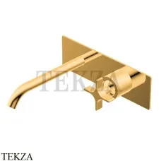 Ritmonio Diametro35 Cross Смеситель для раковины 193, внешняя часть PR53AL102 DOR, Gold глянец