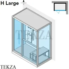 Effegibi H Large Хаммам с душем кабина в угол справа, дверь слева LO80010005