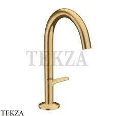 Axor ONE Смеситель для раковины Select 170, гарнитур Push‑Open 48020250, Brushed Gold
