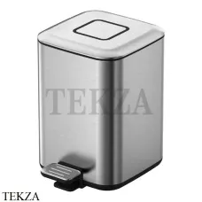Boheme Q Ведро для мусора квадратное 9л, с педалью 10948-C, Нержавеющая сталь