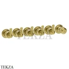 Gessi VENTI20 Термостат для душа, 5 потоков, внешняя часть 65340-716, Gold Br. PVD