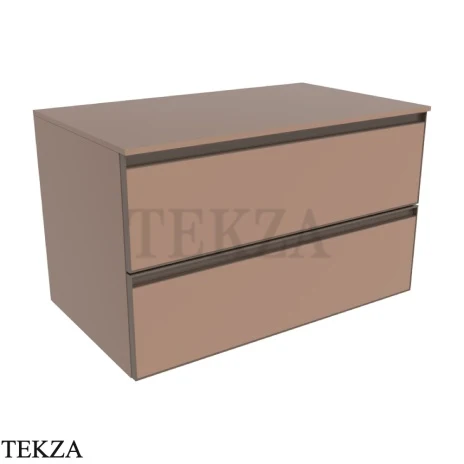 Flaminia Cubika тумба под раковину подвесная 85×50×50 см, 2 ящика, розовый Cipria матовый