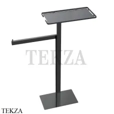 Boheme Q Стойка напольная с полкой и полотенцедержателем 10952-SGM, Shine Gun Metall