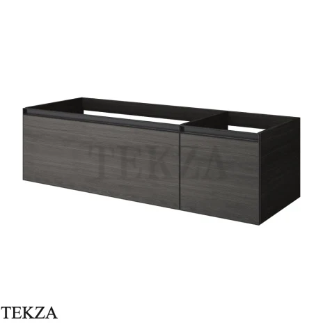 ARMADI ART QUATRO Тумба под раковину 140 см 790-M2-140--OA-A, OAK ANTHRACITE (дуб антрацит), профиль ANTHRACITE (антрацит)