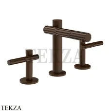 Gessi Incastri Смеситель для раковины на 3 отв., без донного клапана 75014-845, Dark Bronze