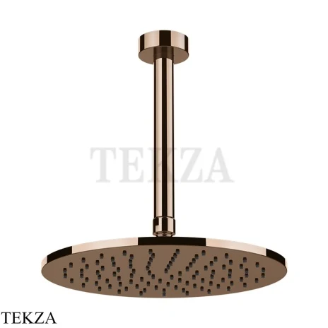 Gessi ANELLO Верхняя лейка с потолочным кронштейном под размер 63350-030, Copper PVD