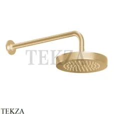 Gessi INCISO SHOWER Верхняя душевая лейка с кронштейном 58185-727, Brushed Brass Gessi INCISO SHOWER Верхняя душевая лейка с кронштейном 58185-727, Brushed Brass