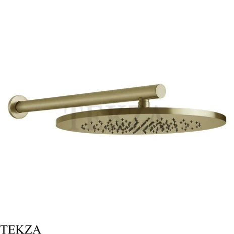 Gessi 316 SHOWER Верхняя душевая лейка с креплением 54148-727, Brushed Brass PVD