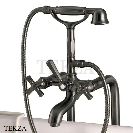 Nicolazzi TEIDE FOUR Смеситель для ванны с душевым гарнитуром 1901NKN45, Brushed Black Nickel