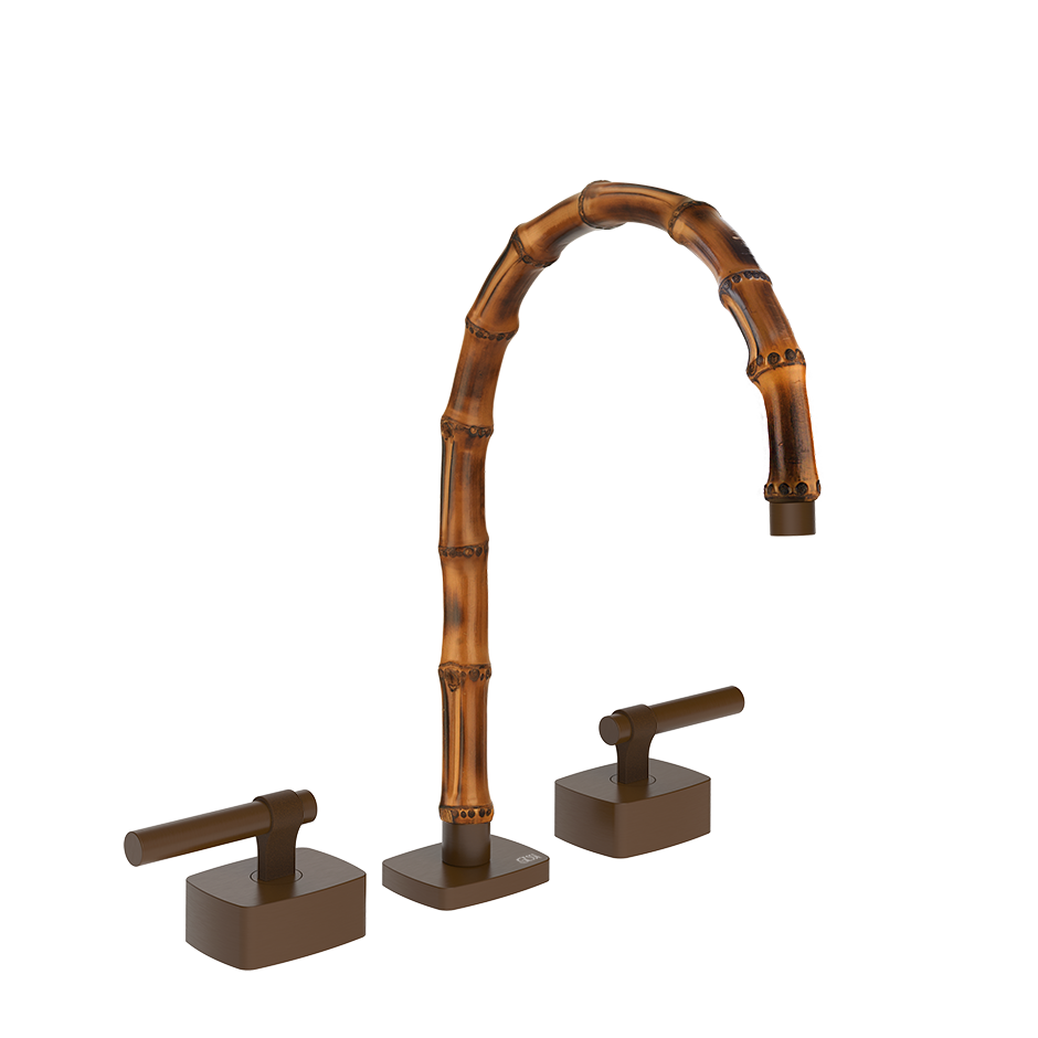 Gessi Jacqueline Смеситель для раковины на 3 отв., без донного клапана 77015-845, бронза Dark Brush