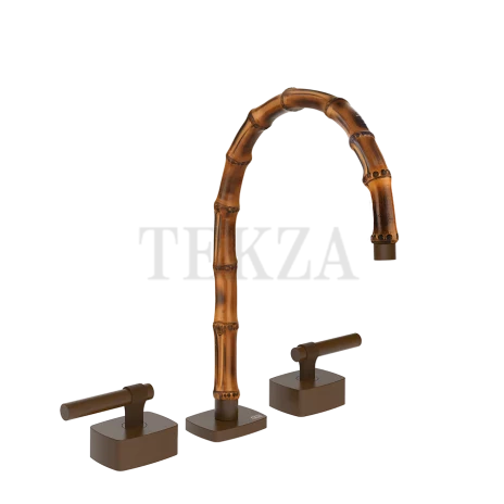 Gessi Jacqueline Смеситель для раковины на 3 отв., без донного клапана 77015-845, бронза Dark Brush