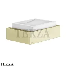 Gessi Rettangolo Мыльница настенная с держателем 20801-710, Brass PVD