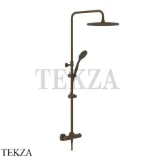 Gessi MINIMALISTIC Душевая колонна, термостат, гарнитур, верхний душ D30 см 35177-845, Dark Bronze