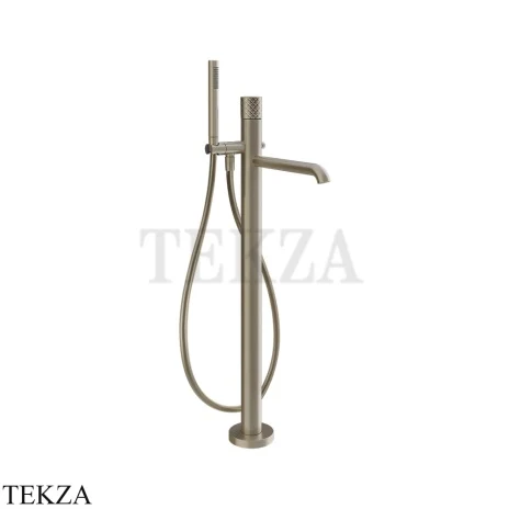 Gessi Habito INTRECCIO Смеситель для ванны напольный, внешняя часть 70128-149, Finox Brushed Nickel