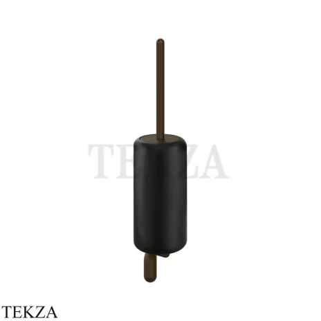 Gessi Goccia Туалетный ёршик настенный, черная керамика 38020-845, Dark Bronze