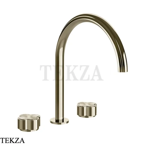 Gessi Ludovica Смеситель для раковины высокий crystals, без гарнитуры 76316-720, никель глянец