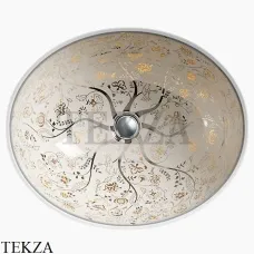 Kohler Caxton Mille Fleurs Раковина встравиваемая K-14218-T9-47, с росписью золото