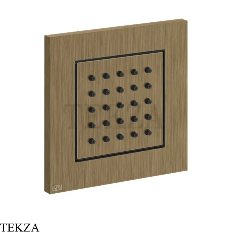 Gessi Rettangolo shower BODY JETS Боковая форсунка поворотная, внешняя часть 32984-713, Antique Brass