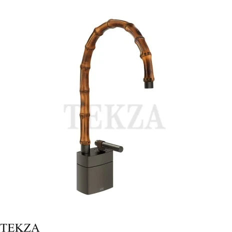 Gessi Jacqueline Смеситель для раковины средний, без донного клапана 77029-707, black хром Brush