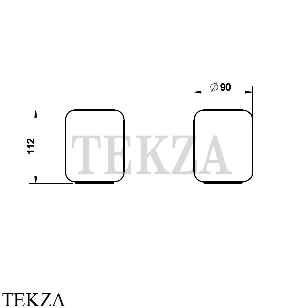 Gessi Goccia Стакан настольный, черный керамогранит 38035-532, черный матовый