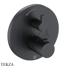 Kludi NOVA FONTE Puristic Термостат для душа, 1 поток, внешняя часть 208353915, черный матовый