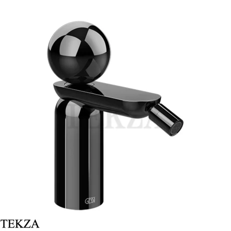 Gessi Perle Смеситель для биде с донным клапаном 74067-706, black хром глянец