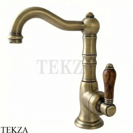 Nicolazzi Cinquanta Смеситель для раковины высокий, без гарнитура Forest, 3458TCBZ77C, бронза classic