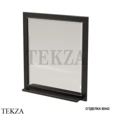 Caprigo ALBION Зеркало в раме с полкой, 10331-B042, NERO alluminio